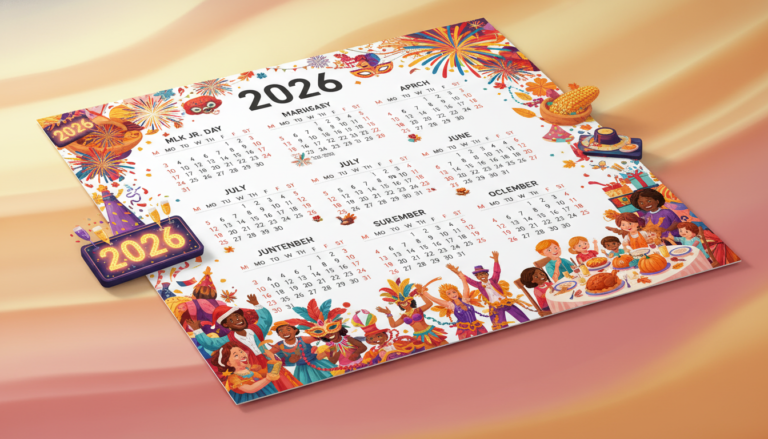 Calendário Feriados 2026 Completo