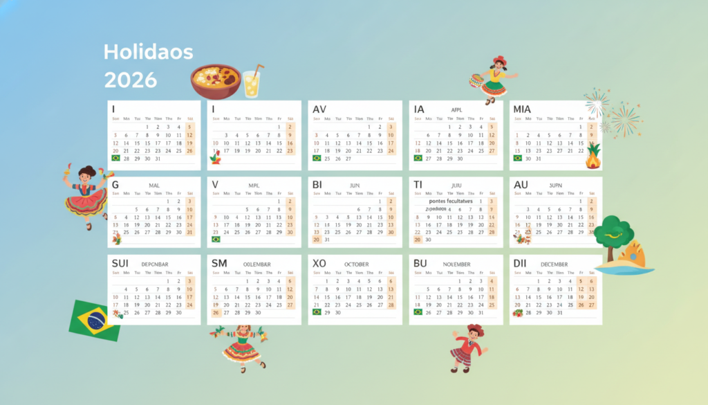 calendário de pontos facultativos